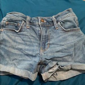 mid rise hollister denim shorts